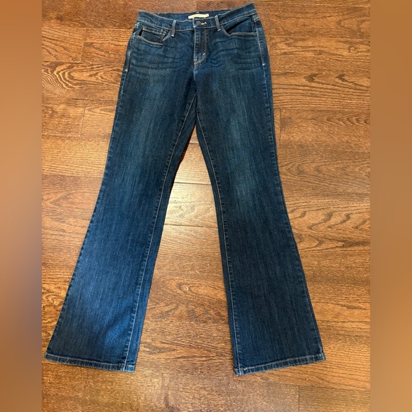 Levi 515 Bootcut Dark Blue Jeans Size 8 - Picture 1 of 2